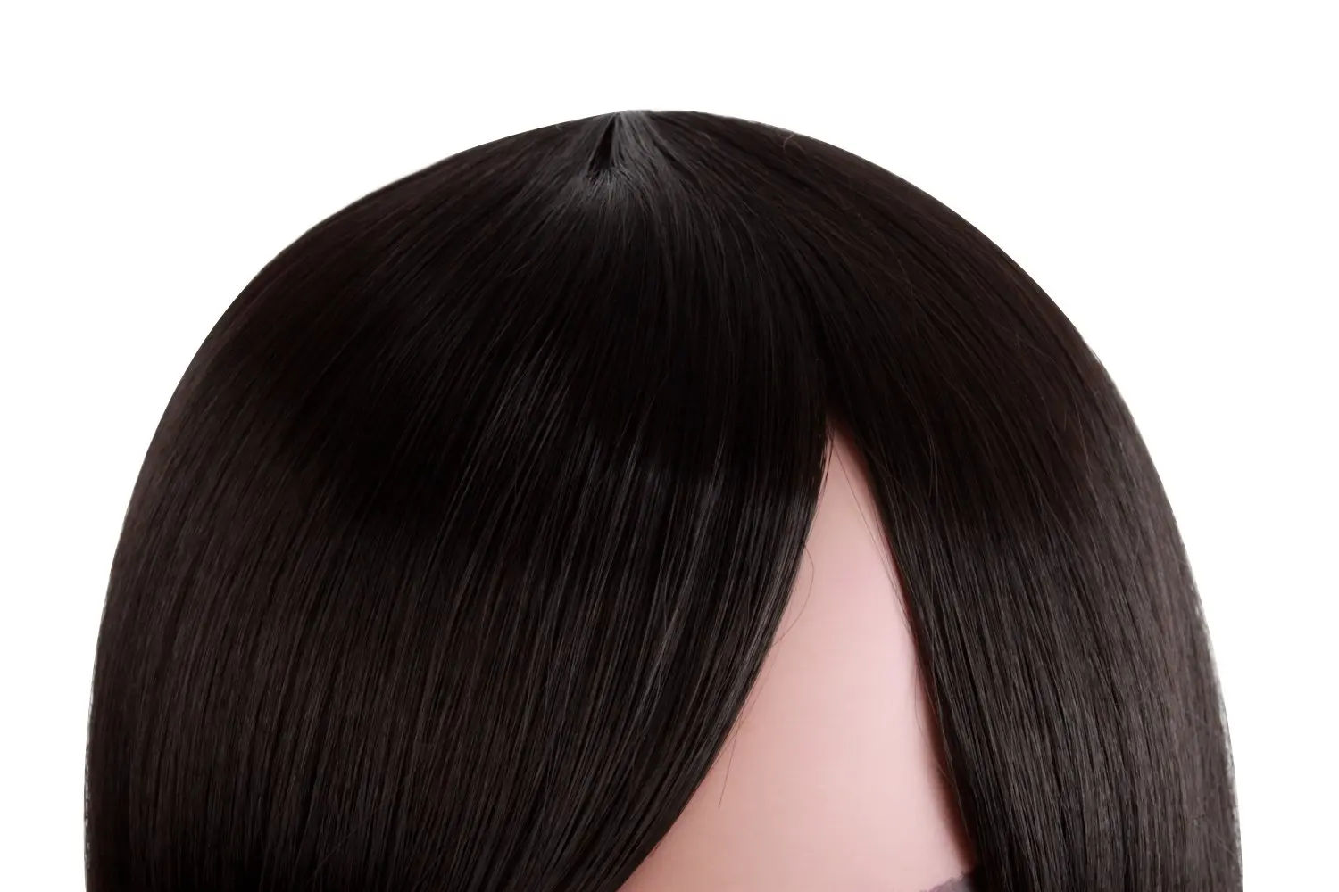 Peluca sintética con flequillo lateral para mujeres negras, corte Bob corto y recto, uso diario, 30 cm/12 pulgadas