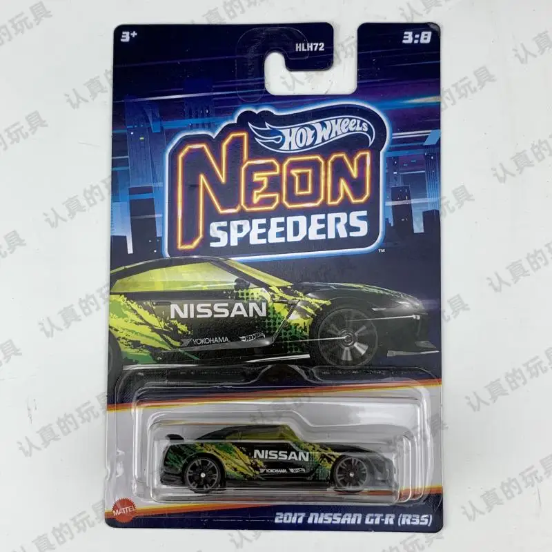 

HOT WHEELS 1:64 NEON SPEEDERS 2017 NISSAN GT-R R35 Collection of die-cast alloy trolley model ornaments