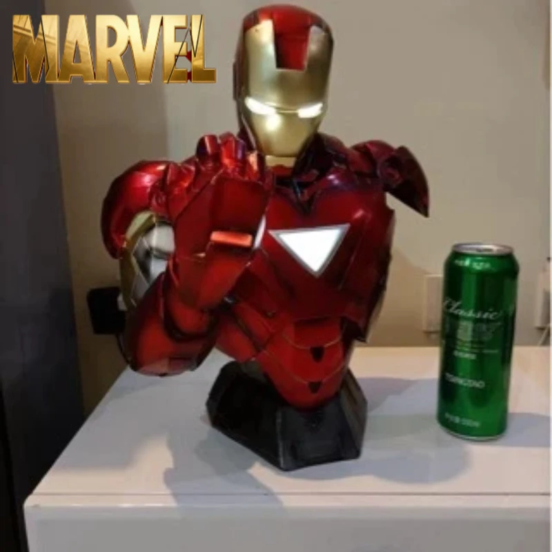 

Светящаяся статуэтка Железного человека Marvel MK6 из смолы, коллекционная модель с LED-подсветкой, подарок для фанатов аниме и супергероев