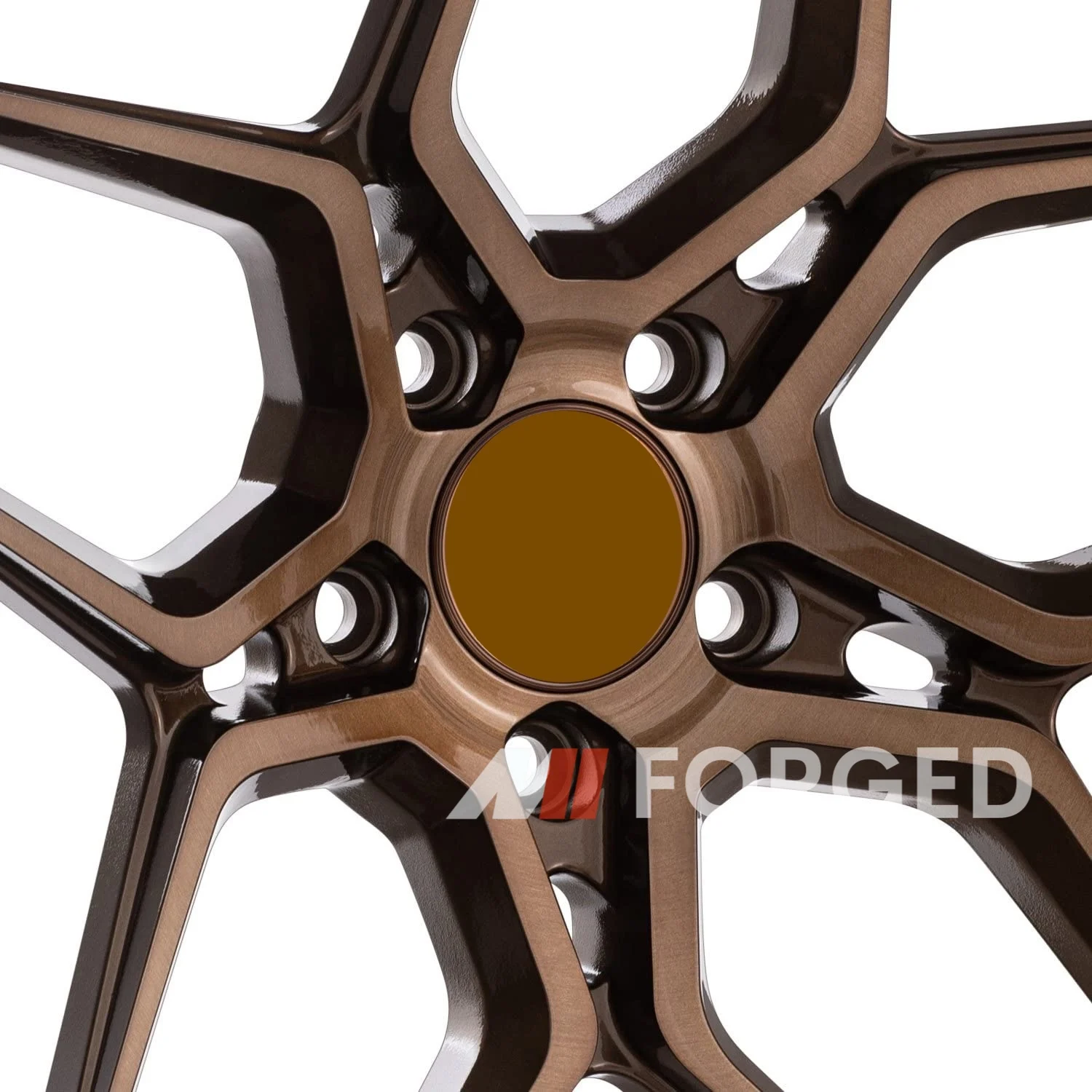 عجلات MN مزورة RFX11 5 من الساتان البرونزي الأسود لجنوط فورد موستانج GT350 GT500 S550 المخصصة