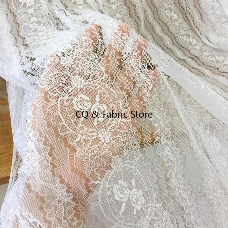 

Романтическая выдолбленная сетчатая кружевная ткань, ткань для свадебного платья, французская кружевная занавеска, аксессуары для украшения дома, дизайнерская ткань