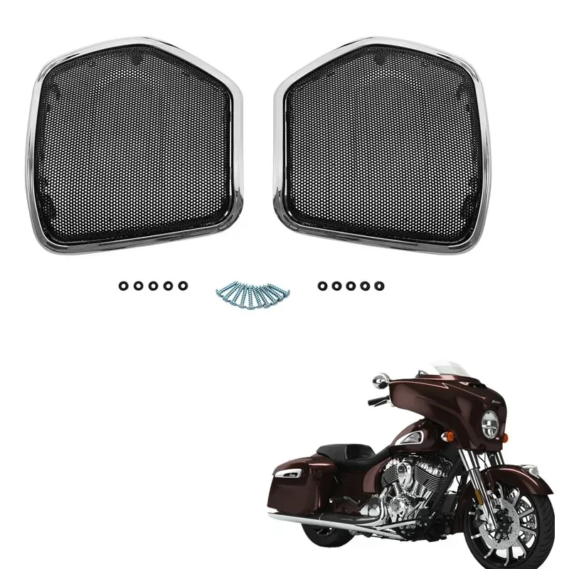 

For Indian Roadmaster Chieftain Limited Challenger Dark Horse Motorcycle Parts Saddlebag Speaker Lid Grills Grill