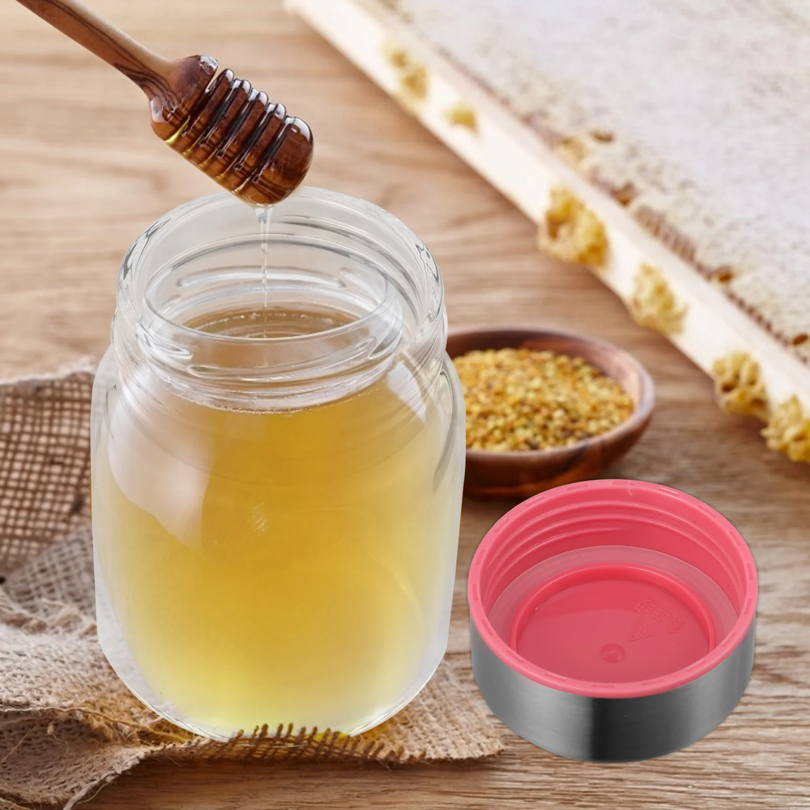 

2Pcs Glass Storage Jars with Sealed Lids for Honey Jam Dry Food Keeping Pickles Organizer Household Use Jar Glass Jar