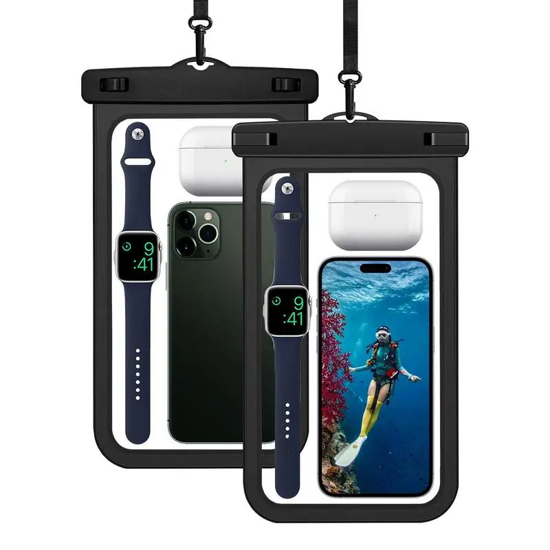 Telefon koruma için IPX8 su geçirmez plaj çantası 10in su geçirmez çanta ile kayış tatil şartları için telefon ve tuşları plaj
