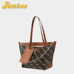 Borsa di design Jamhoo borsa di grande capacità di alta qualità borsa per pendolari selvatici di nicchia nuove borse di Tote portatili di trama alla moda per le donne