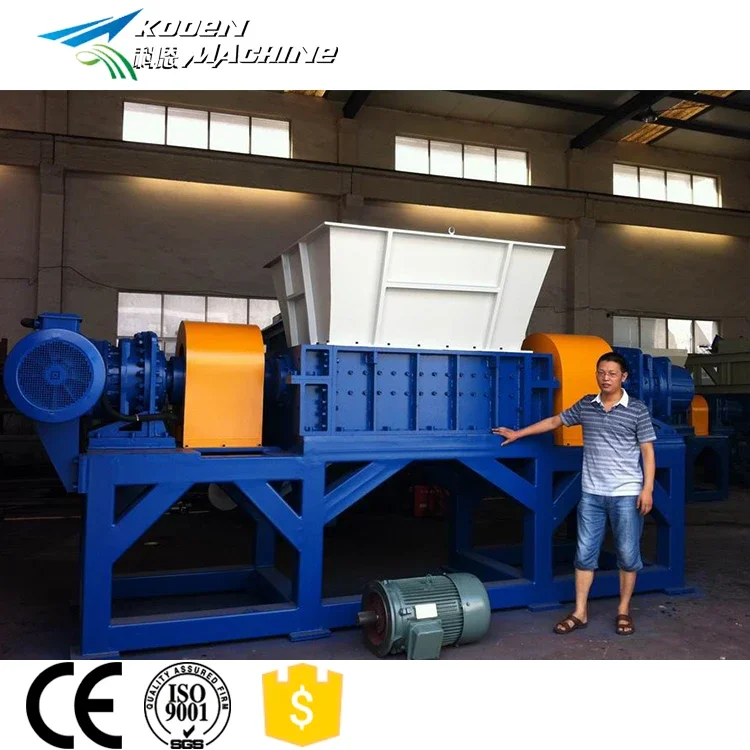 Single Double Shaft Shredding Rubber Tire Waste Plastic Bottle Metal Scrap Shredder Machine price