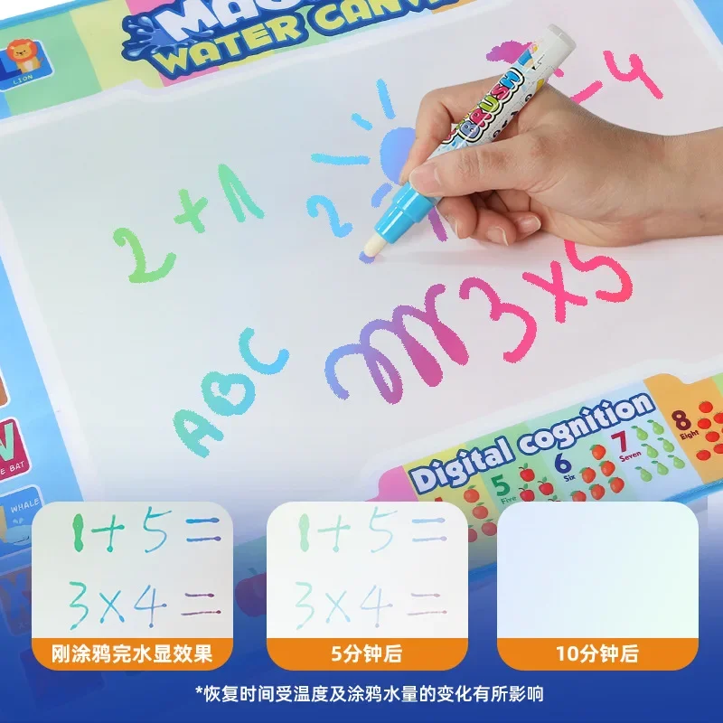 Water Canvas Magic Magic Water Learning Deken Extra groot schilderij van deze waterverfdeken voor kinderen herhaaldelijk doodles