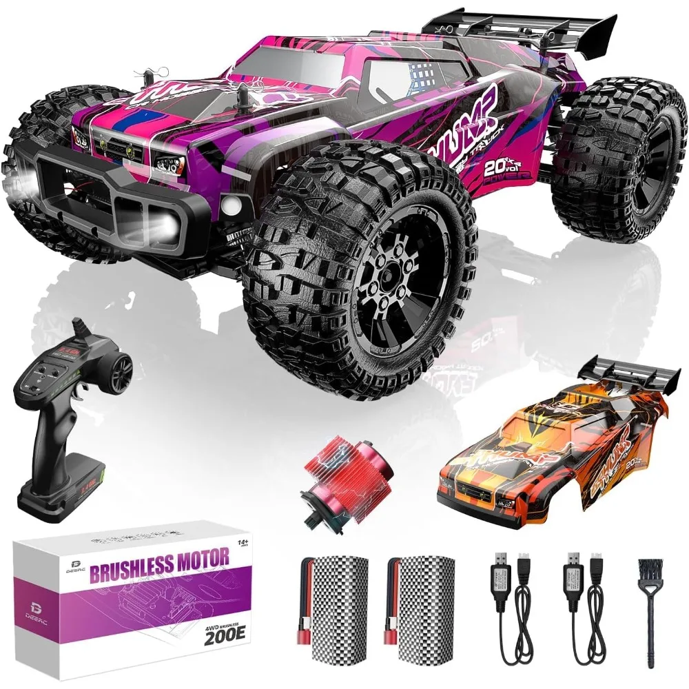 

Large 3S Brushless High Speed RC Cars for Adults, 4X4 Fast RC Trucks W/Extra Shell LED Headlight, 60 KM/H