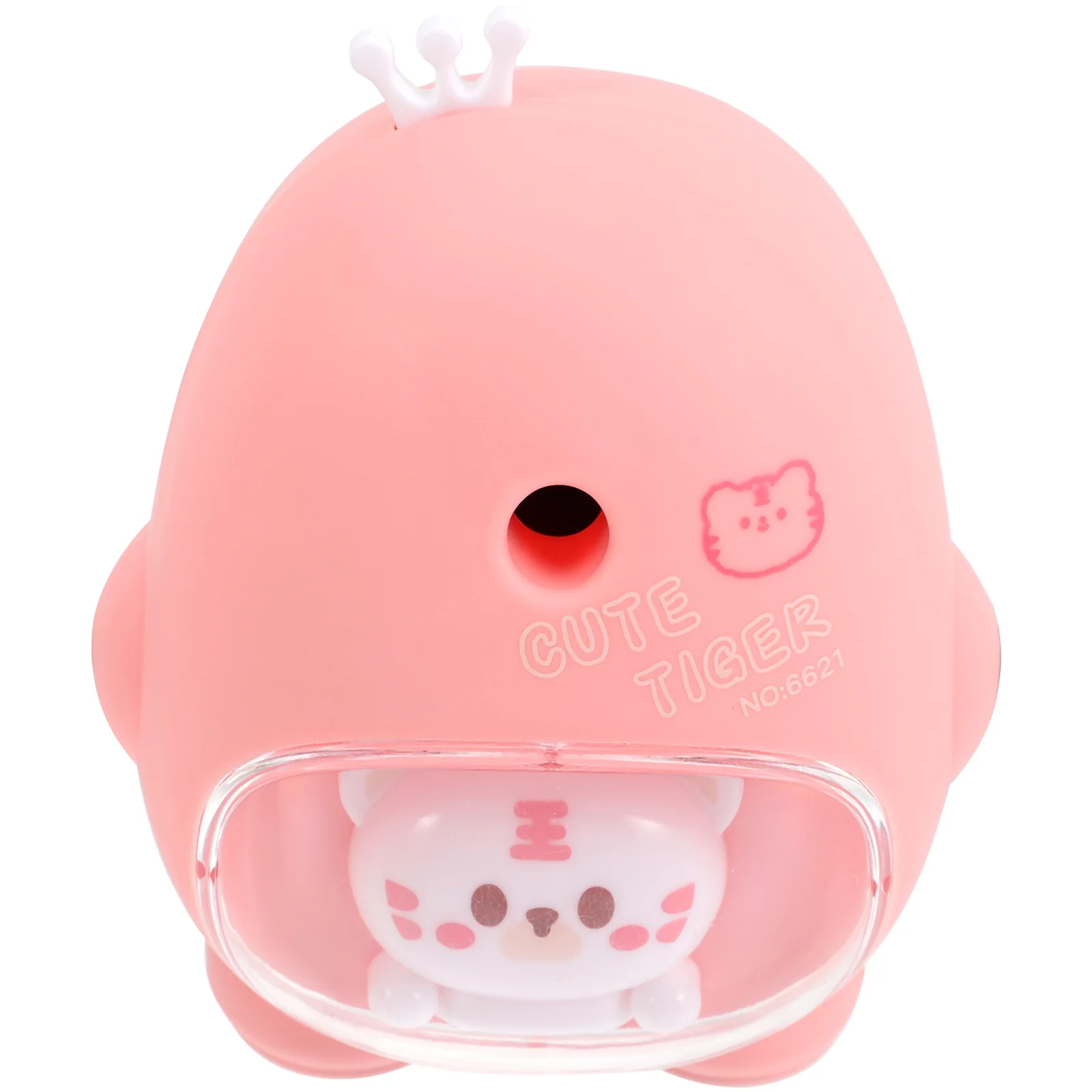 Simpatico cartone animato per bambini Manuale Scatola per trucioli di grande capacità Colore brillante Materiale scolastico di cancelleria per studenti Matita di plastica portatile