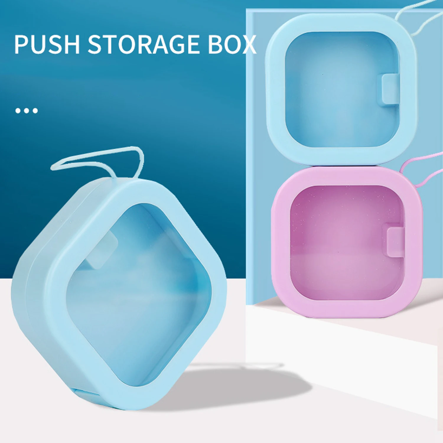 Portable Mini Storage Box For Small Item Carry-on Clear Flip Jewelry Beads Candy Hairpin Pills Organizer Box For Home Travel