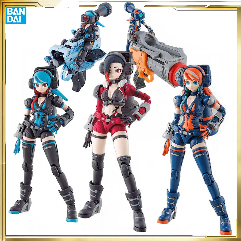 

Bandai Original Anime Lady Commander Alice and Daisy Action Figure Gun model Girl Assembly Model Toys Model Gifts for Children