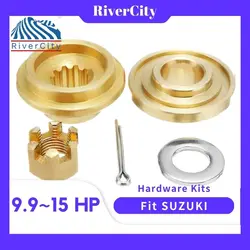 RiverCity Hardware Kit Thrust Washer/Spacer/Nut/Cotter Pin for Suzuki Outboard Propeller 8HP 9.9HP DF15HP DT15HP DF20HP