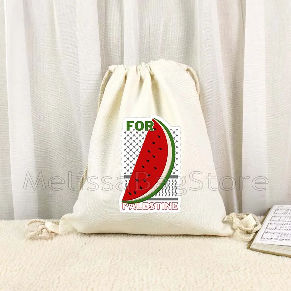Cute This Is Not A Watermelon Art Colorful Arabic Calligraphy Cute Gifts Fashion Canvas Drawstring Bags Backpack Yoga Sackpack