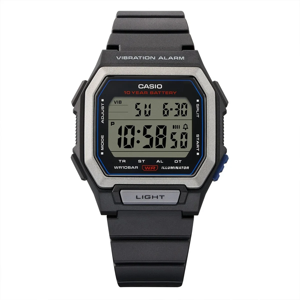 CASIO W-738H New 2026 Digital Watch Vibration Alert Stopwatch Countdown Timer 100M Waterproof 10-Year Battery Unisex