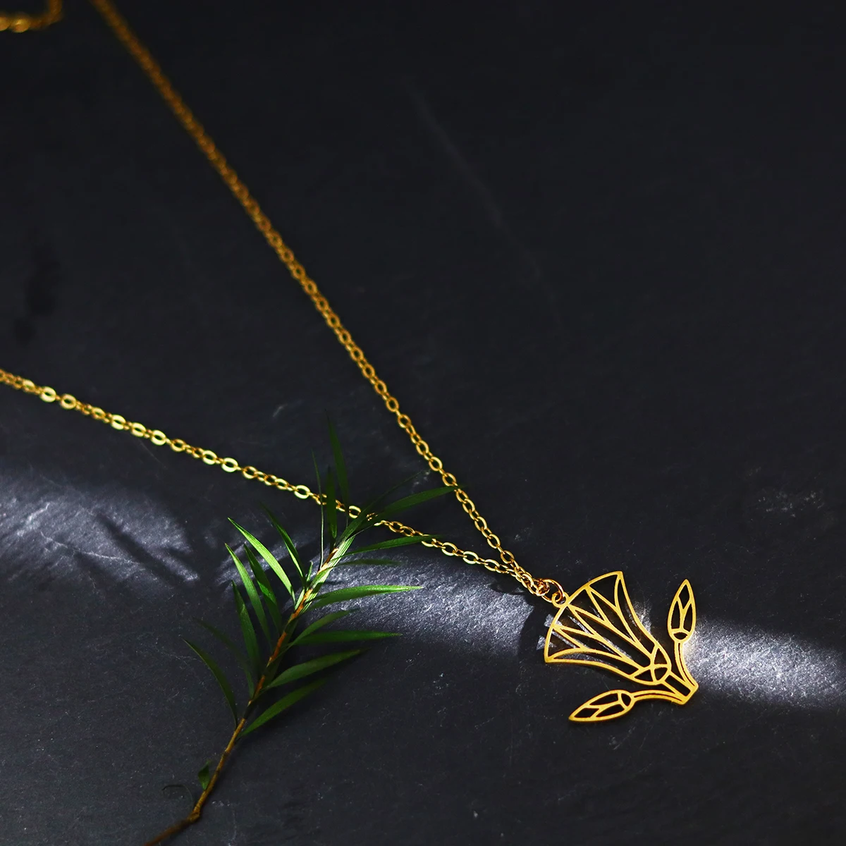 نبات الأزهار الترقوة المختنق قلادة من الفولاذ المقاوم للصدأ لذيذ صباح المجد زهرة قلادة سلاسل قلادة للنساء فتاة مجوهرات #5