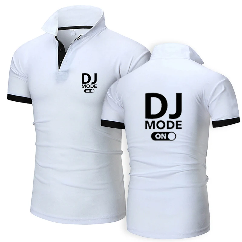 2025 Dj Mode الرجال الصيف الجديدة عالية الجودة الطباعة Polos قمصان السراويل كم تنفس ملابس الأعمال تي شيرت بلايز