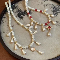 Retro Chinese Hanfu Soft Yingluo Necklace Retro Cheongsam Clavicle Chain Song Dynasty National Style Accessories