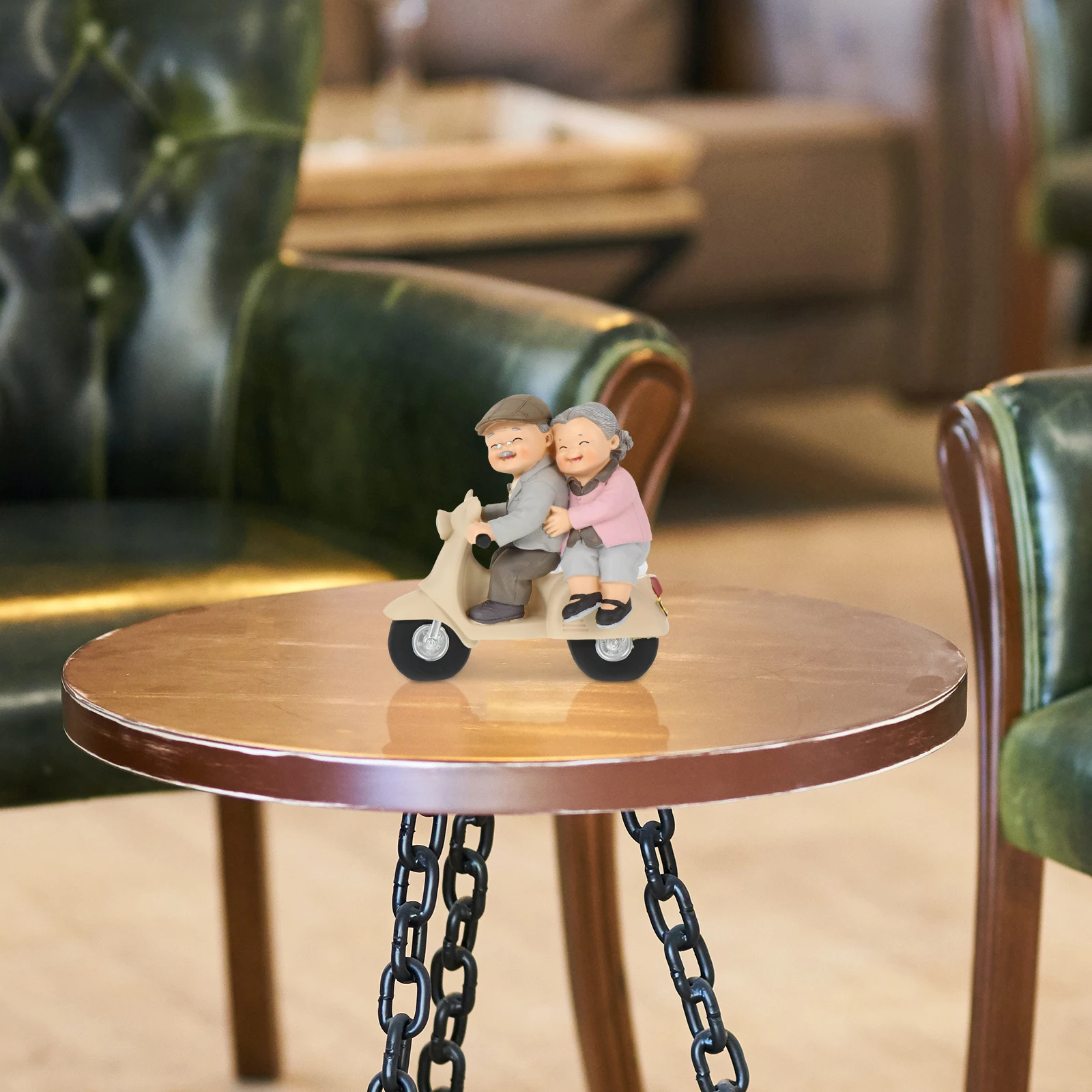 

Adorable Grandparent Ornament Set of Two Elderly Couple Statue Lovely Figurines for Home Decor Table Top Gift for Parents