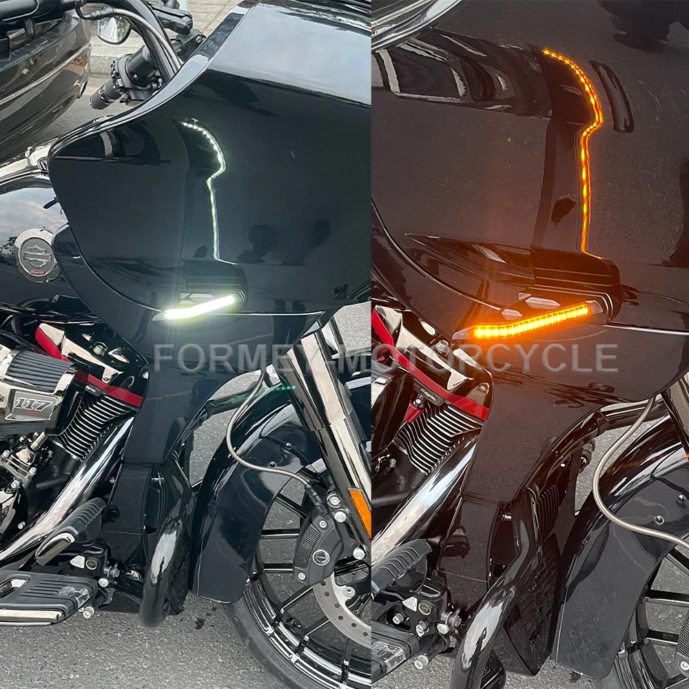 

For Harley 2023 2024 TOURING CVO 121 117 Road Glide ST FLTRXSE FLTRX FLTRXSTSE Motorcycle LED Center Fairing Vent Trim Lights