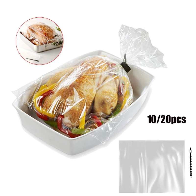 10/20pcs Heat Resistance Nylon-Blend Slow Cooker Liner Slow Cooker Turkey Baking Bag Crock Pot Liners For Cooking