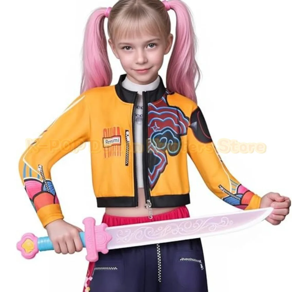 Kpop Rumi Zoey Mira Cosplay Costume Women Girls White Leather Suit Halloween Carnival Party Comic-con Role Playing Outfit