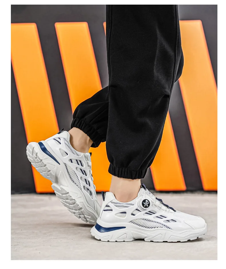 Rotate the Button Men Summer Breathable Sneakers 2026 Versatile Dad Shoes New Student Casual Footwear