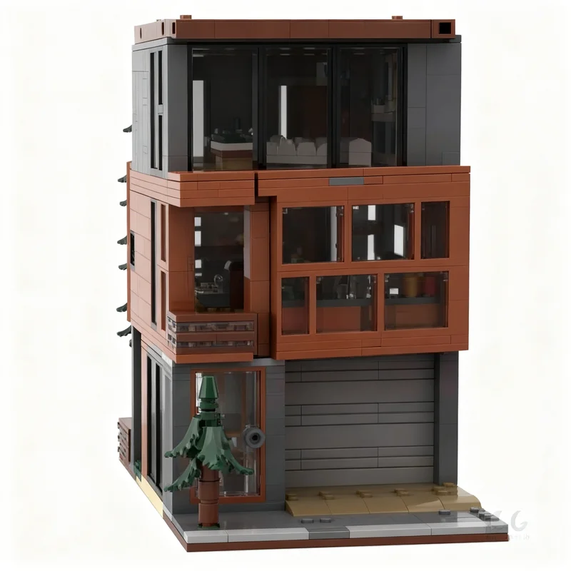 

1399PCS MOC Street View Twilight House Modular Model Custom Building Blocks Architecture DIY Assembly Display Gift Building Set