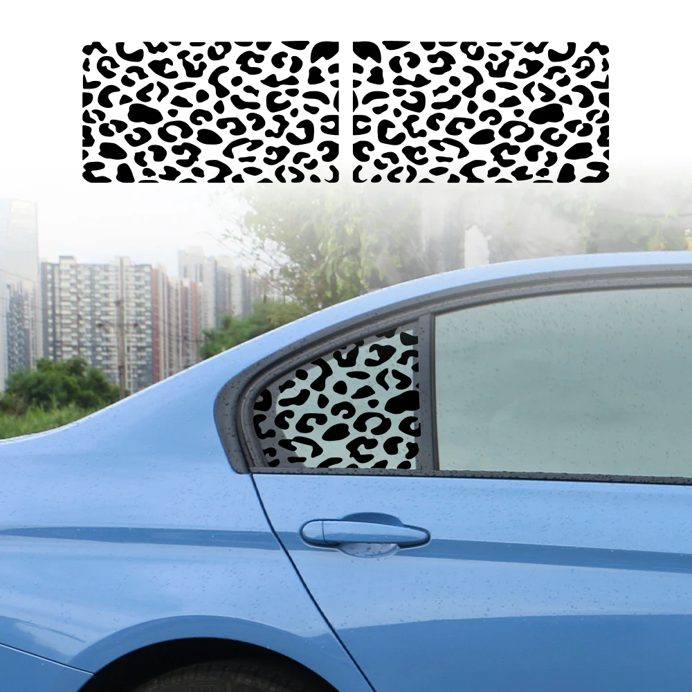 

2 шт. автомобильные наклейки с леопардовым принтом, наклейки на окна автомобиля из ПВХ, водонепроницаемые самоклеящиеся виниловые наклейки, аксессуары для декора своими руками