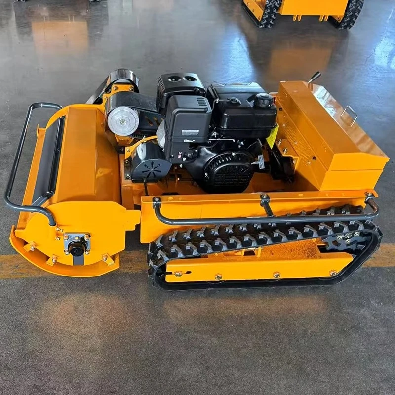 CE EPA  Engine All Terrain Grass Cutting Machine Rubber Remote Control Robot Flail Lawn Mower