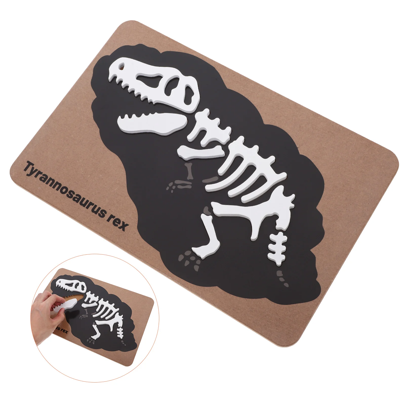 Wooden Toy Dinosaur Fossil Puzzle Kids Learning Stone Puzzles Toddler Educational Cartoon Puzzle Kids Wooden Puzzle Matching