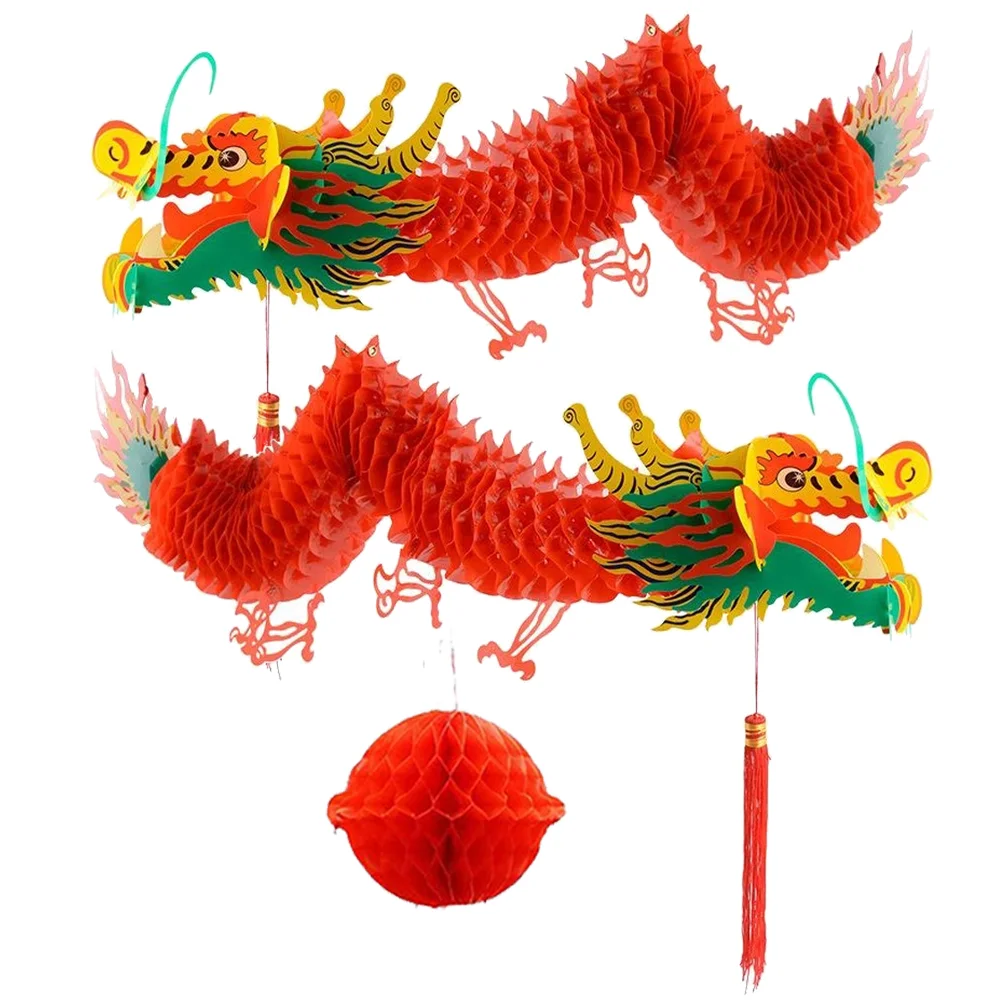 

Chinatown Decoration Chinese Style Ornament New Year Hanging Spring Festival Outdoor Paper Dragon