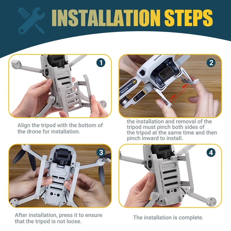 Landing Gear For DJI Mavic Mini/Mini 2/Mini SE Quick Release Height Extended Leg Protector Feet Extensions Accessories
