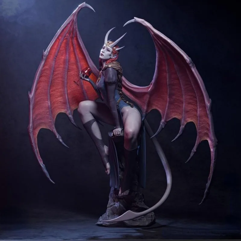 1/24 Scale Female Demon Mizora Resin Figure Assembled Model Kit Hobby Miniature Diorama Toy Unassembled Unpainted Free Shipping