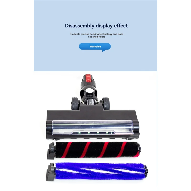 A83G-Elektrischer Bodenbürstenkopf für Dyson V7 V8 V10 V11 V15 Staubsauger-Zubehör-Set mit LED-Staublichtern
