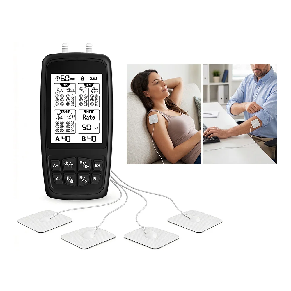 

Многофункциональный EMS-массажер для тела с 37 режимами: стимулятор мышц, электростимулятор для снятия боли и расслабления мышц