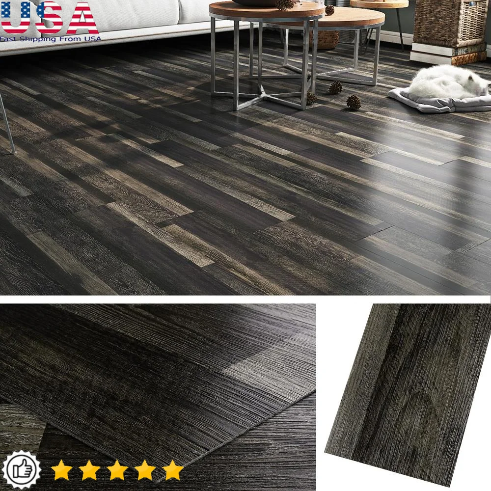 36Pack 6x36in Peel and Stick Vinyl Flooring Waterproof Laminate Tiles DIY NonSlip Floor Planks Removable Home Office Kitchen