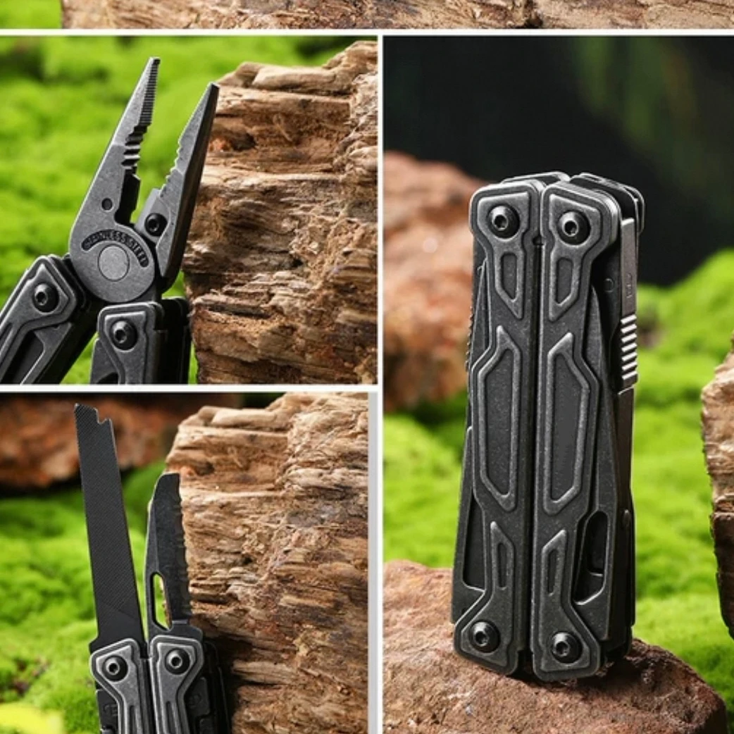 BHBT 27 in 1 Multitool Folding Tool Pliers Outdoor Portable EDC Camping Home Emergency Equipment With Bits