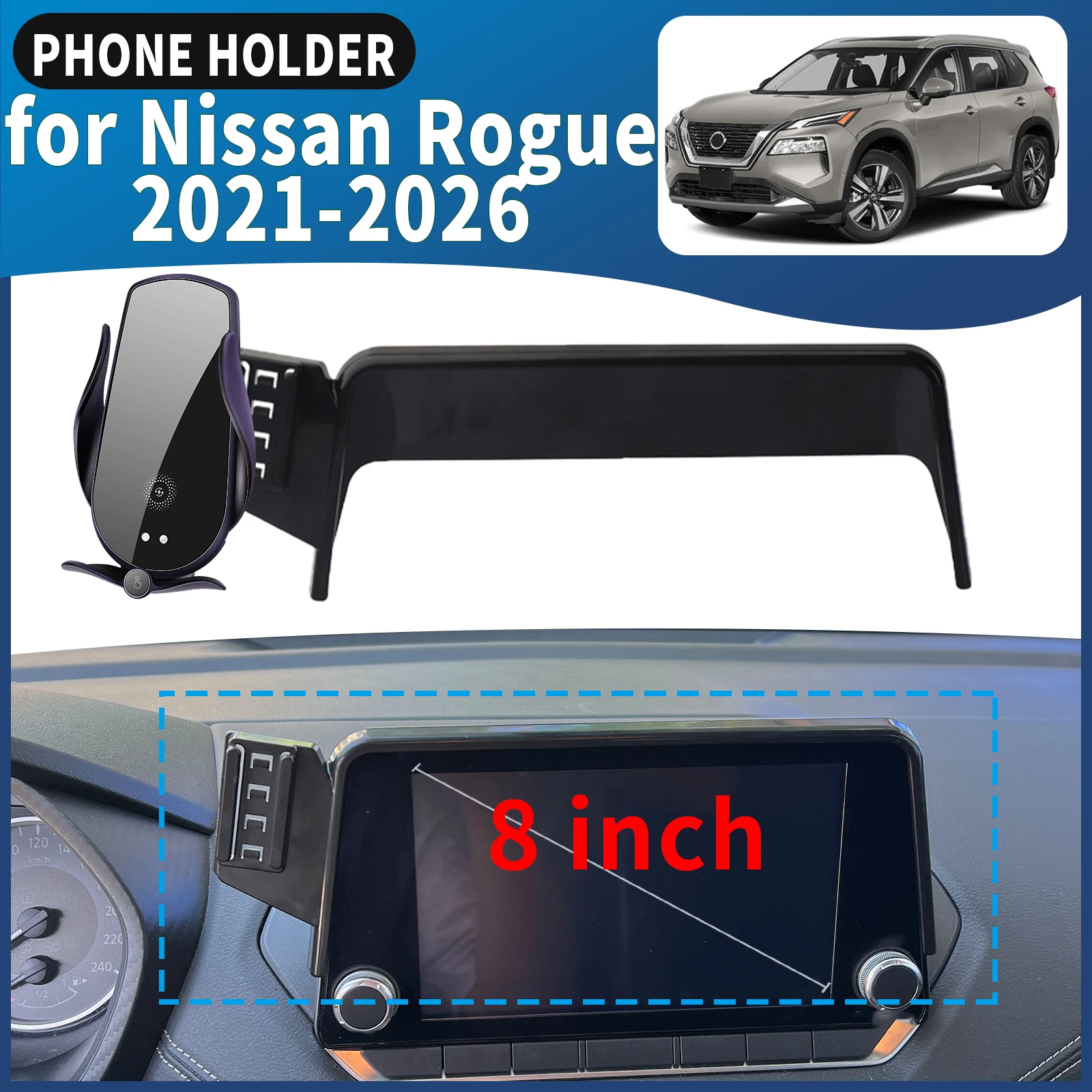 

fit for Nissan Rogue 2021-2026 T33 8inch Car Phone Holder Mount Vehicle-Specific GPS Navigation Easy Installation accessoires