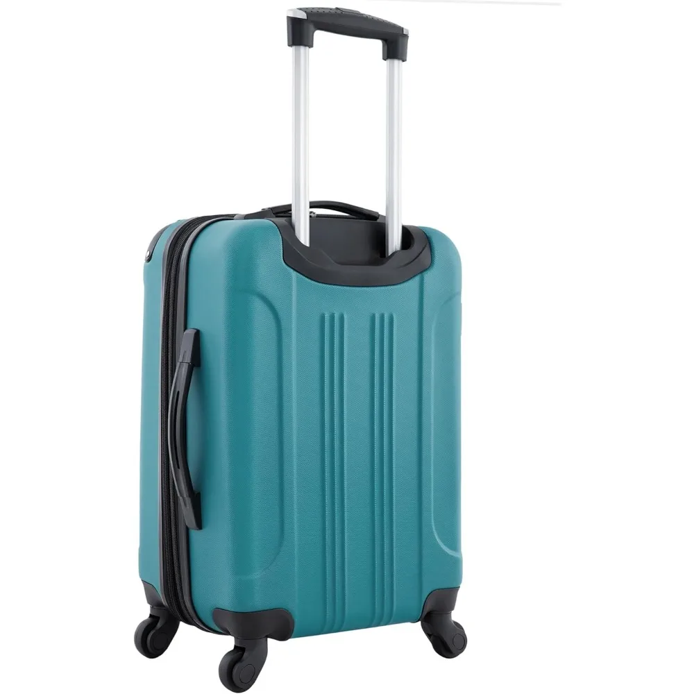 Expandable 20" Carry-On Hardside Spinner Luggage with 360° Wheels, Teal - Perfect for Travelers