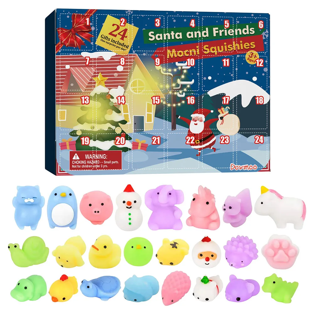 New Year Cartoon Animal Advent Calendar Christmas Festive Atmosphere Decorated Gifts 24-day Countdown To Surprise Blind Box