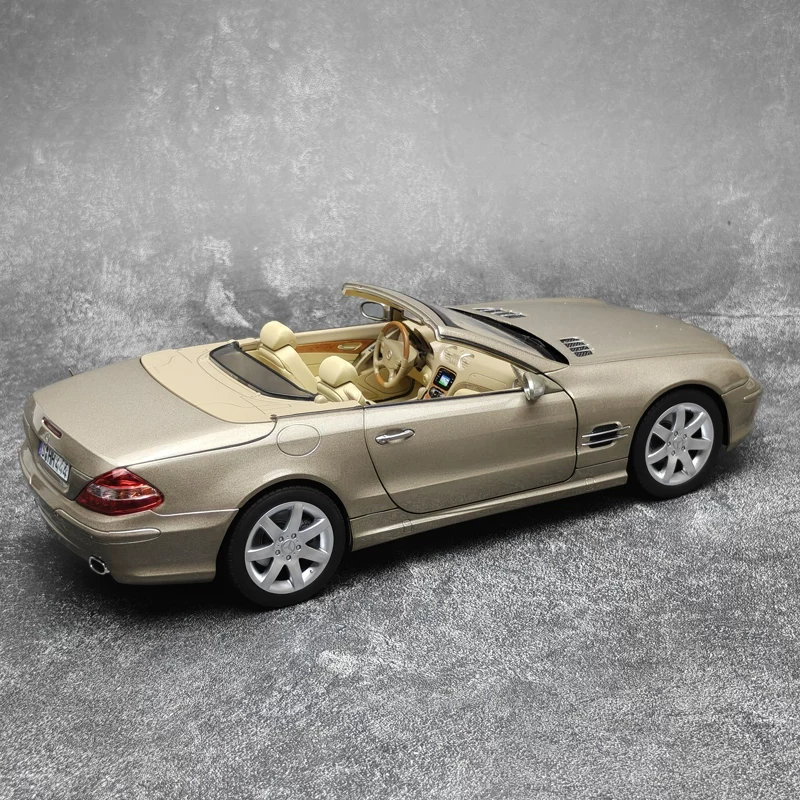 Norev 1:18 Mercedes Benz Sl500 R230 2003 Convertible Scale Cars Die Cast Model Cars Metal Miniature Car Toy Fully Open the Door - view 3