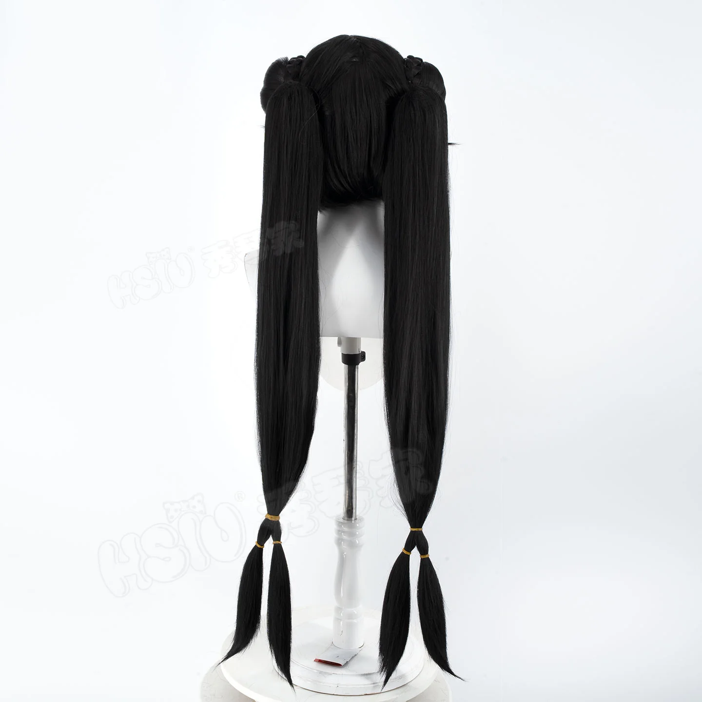 أنيمي لعبة ليمبوس شركة جيا Xichun شعر مستعار تأثيري أسود-أبيض طويل ذيل حصان النساء هالوين حفلة لعب الأدوار الدعائم بيروكات صناعية #6