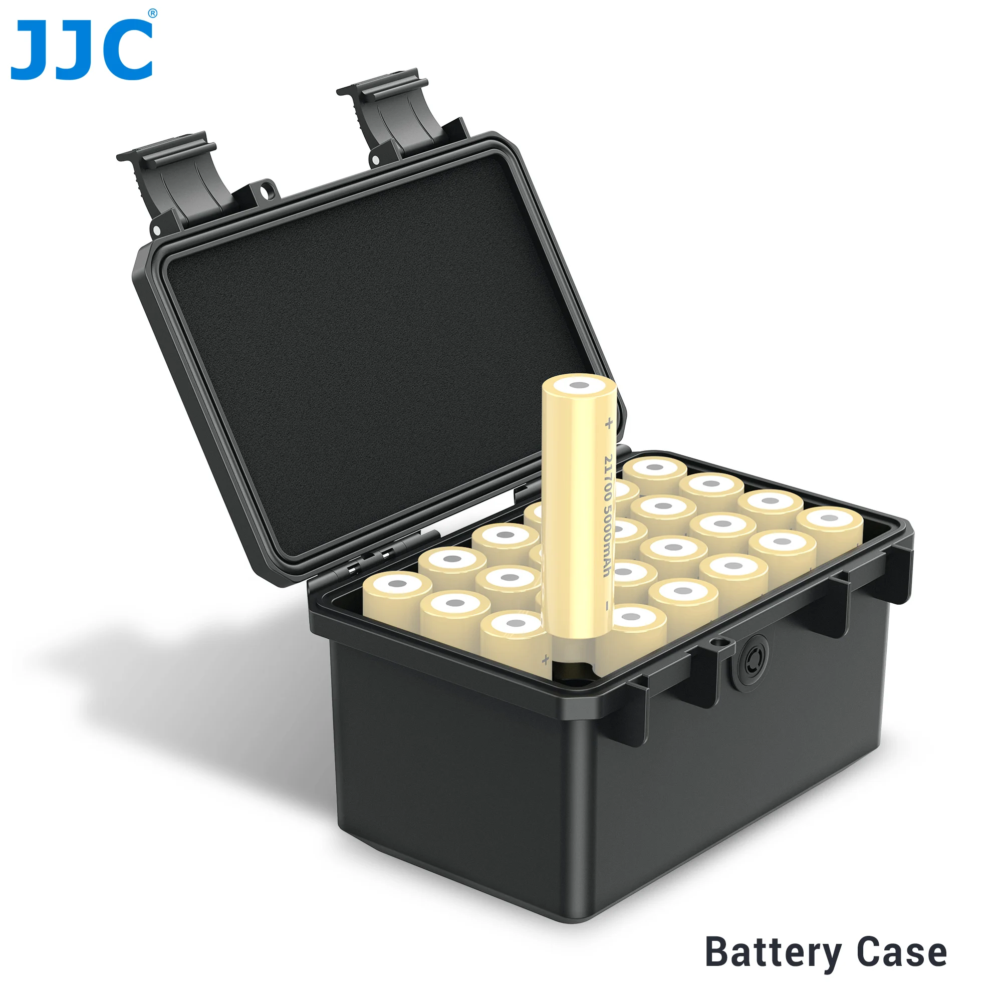 JJC 21700 Battery Storage Case AA AAA Battery Case Holder  Waterproof Hard Shell Battery Box Container For 24x AA AAA Batteries