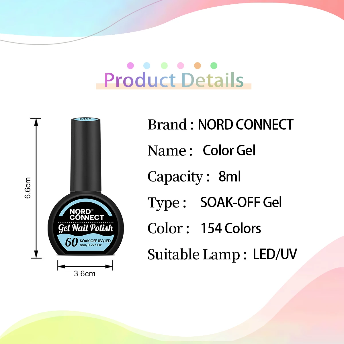 8-pack nail polish - fast drying, long-lasting gloss, low sensitivity formula, formaldehyde/alcohol free, modern nail art