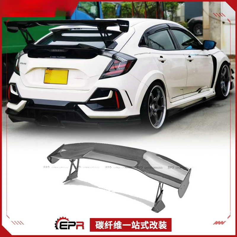 لهوندا سيفيك FK8 نوع R - JS موديل GT كبير من ألياف الكربون سبويلر منحرف الرياح #1