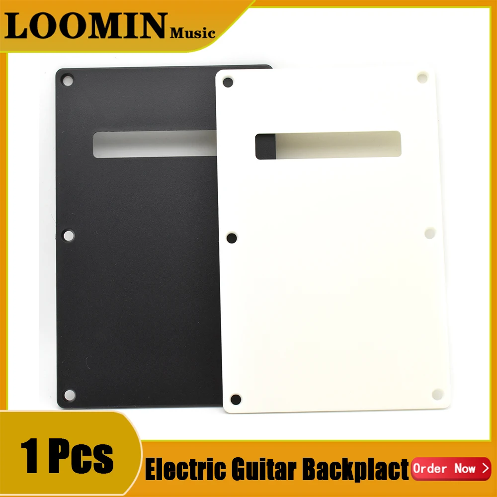 1Pc Pickguard PVC Cover Backplate Back Plate 1Ply for Modern Style Electric Guitar Black & White