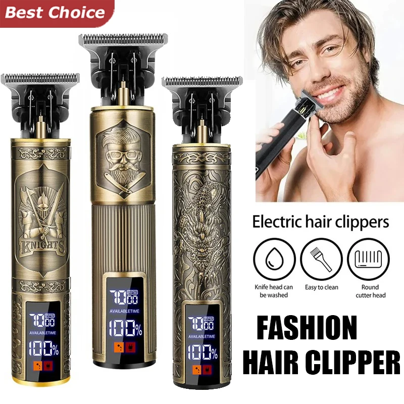 Three-Speed Variable Gear T9 Clipper Hair Rechargeable Man Shaver Trimmer For Men's Barber Hair Cutting Machine