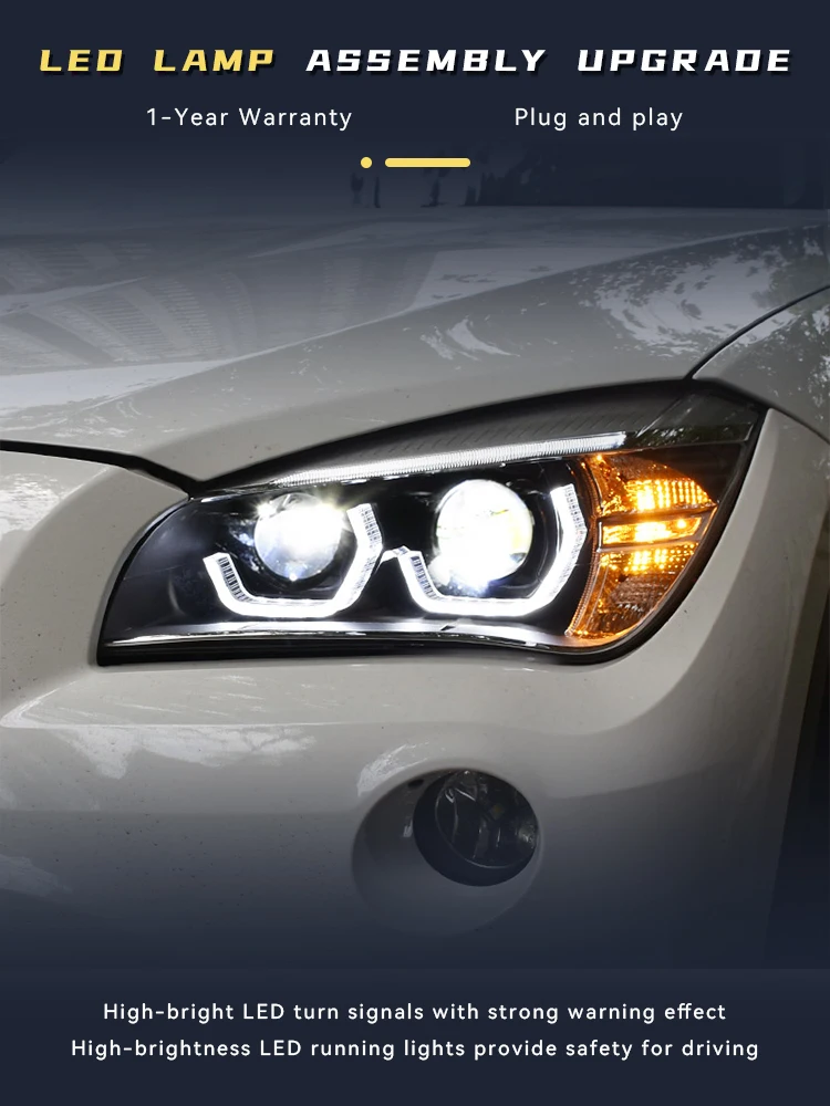 

Фара для BMW X1 E84 F49 2010-2015 Автомобильные фары DRL Angel Eyes Design Светодиодные фары Биксеноновые лампы Автомобильные аксессуары