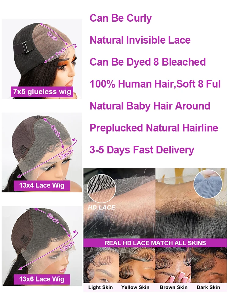 40 بوصة موجة عميقة الدانتيل الباروكة الأمامية غلويليس جاهزة لارتداء قبل قطعها المياه مجعد 13x4 13x6 HD الدانتيل الجبهة خصلات الشعر المستعار الإنسان النساء