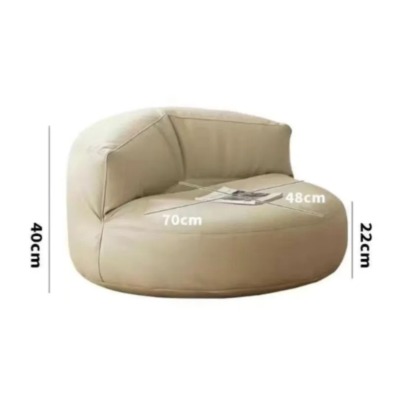 X&D Lazy Sofa Ergonomic Lying Or Sleeping Single Half Moon Bedroom Tatami Sitting Pier Leisure Chair Bedroom Bean Bag Small Sofa